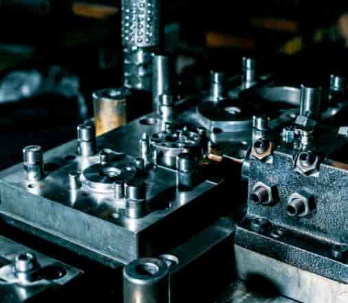 Close-up of internal electrical wiring and circuit components