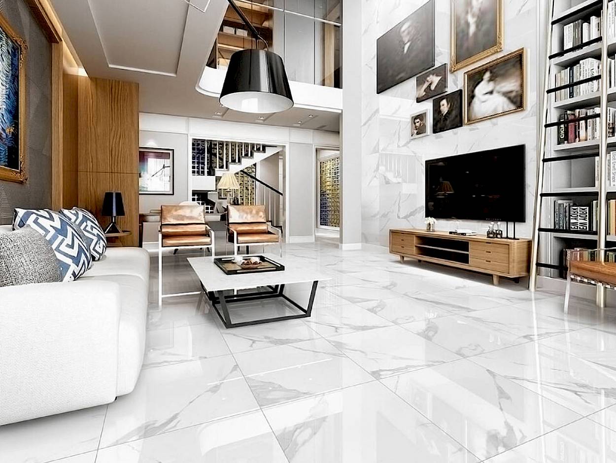 white porcelain tile 